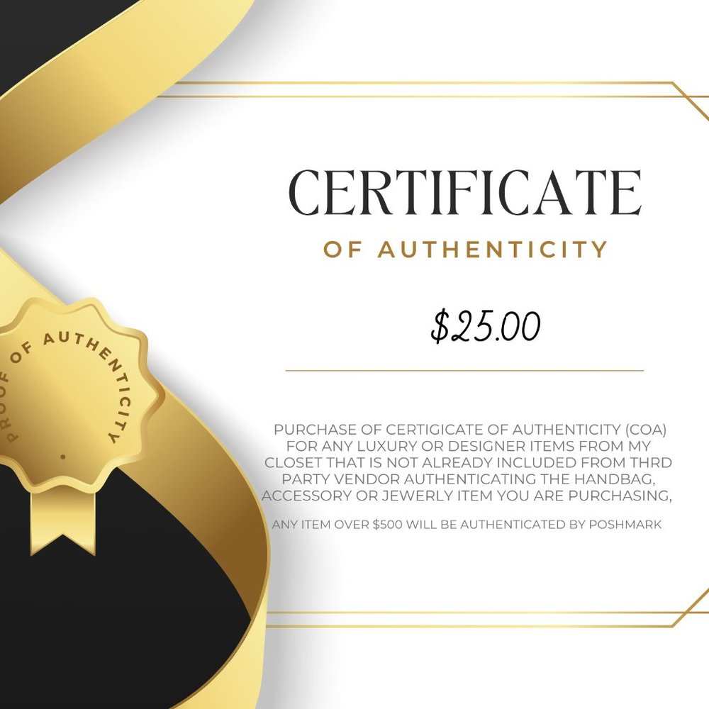 CERTIFICATE OF AUTHENTICITY (COA)